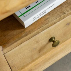 Meuble Tv<Made in Meubles Petit meuble TV arrondi en bois de manguier Maëva