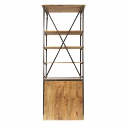 Bibliothèque<Made in Meubles Petite bibliothèque en métal et bois de manguier Marcel