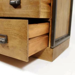 Bibliothèque<Made in Meubles Petite bibliothèque en métal et bois de manguier Marcel