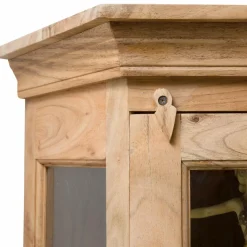 Vitrine<Made in Meubles Petite vitrine d'angle en bois d'acacia Esmée