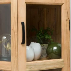 Vitrine<Made in Meubles Petite vitrine d'angle en bois d'acacia Esmée