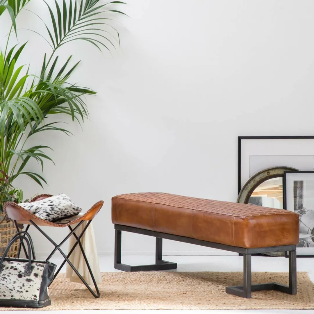 Décoration<Made in Meubles Pochette en cuir et peau de vache, noir et blanc