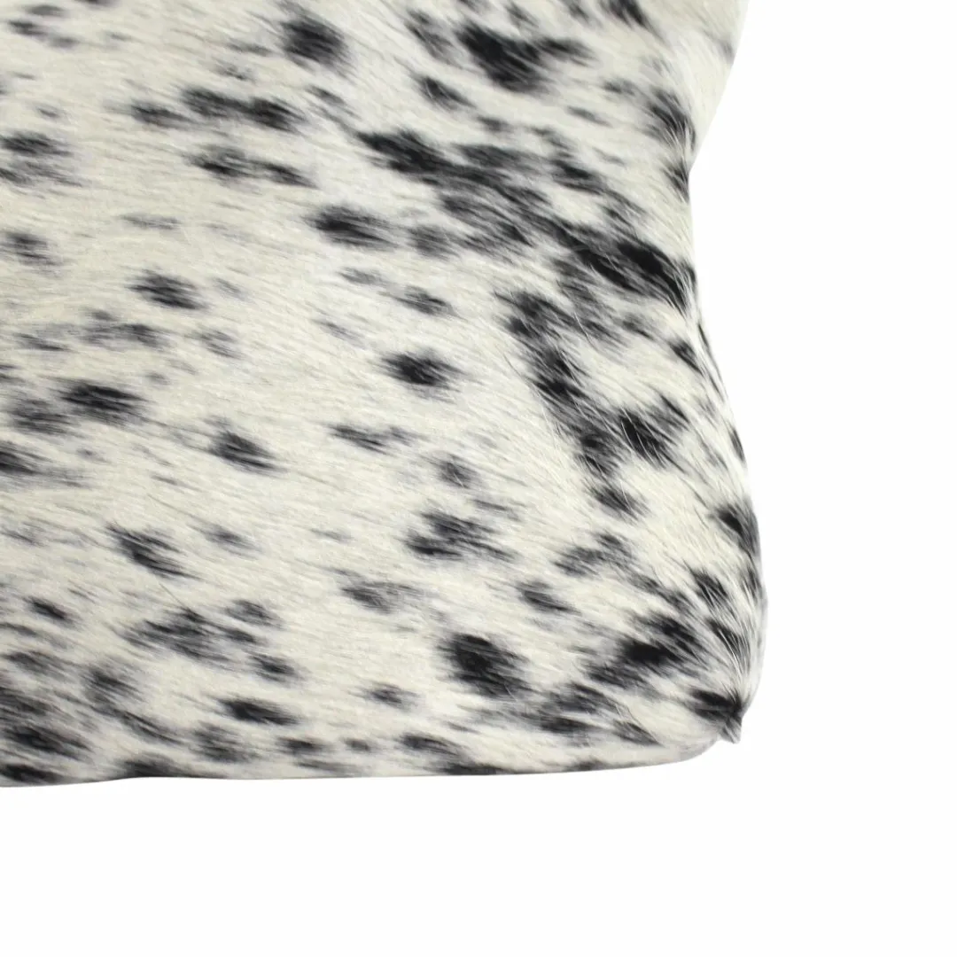 Décoration<Made in Meubles Pochette en cuir et peau de vache, noir et blanc