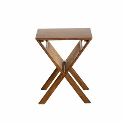 Bout De Canapé & Sellette|Décoration<Made in Meubles Porte revue en bois de manguier et cannage Charline