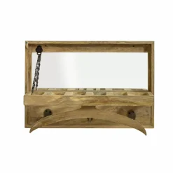 Etagère|Portant & Porte-Manteau<Made in Meubles Porte-manteau en bois de manguier avec miroir Marley