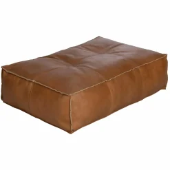 Banc<Made in Meubles Pouf en cuir grand modèle Mina