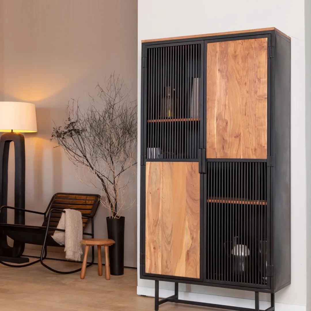 Fauteuil<Made in Meubles Rocking chair en cuir noir Sydney