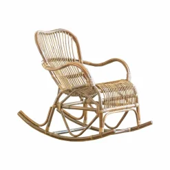 Fauteuil<Made in Meubles Rocking chair vintage en rotin Rattan