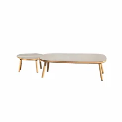 Salon De Jardin<Made in Meubles Salon de jardin à cordes 5 places gris clair Sayen