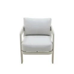 Salon De Jardin<Made in Meubles Salon de jardin en aluminium taupe Loréa