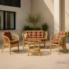 Salon De Jardin<Made in Meubles Salon de jardin en rotin terracotta 4 places Rattan