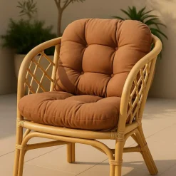 Salon De Jardin<Made in Meubles Salon de jardin en rotin terracotta 4 places Rattan