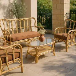 Salon De Jardin<Made in Meubles Salon de jardin en rotin terracotta Rattan