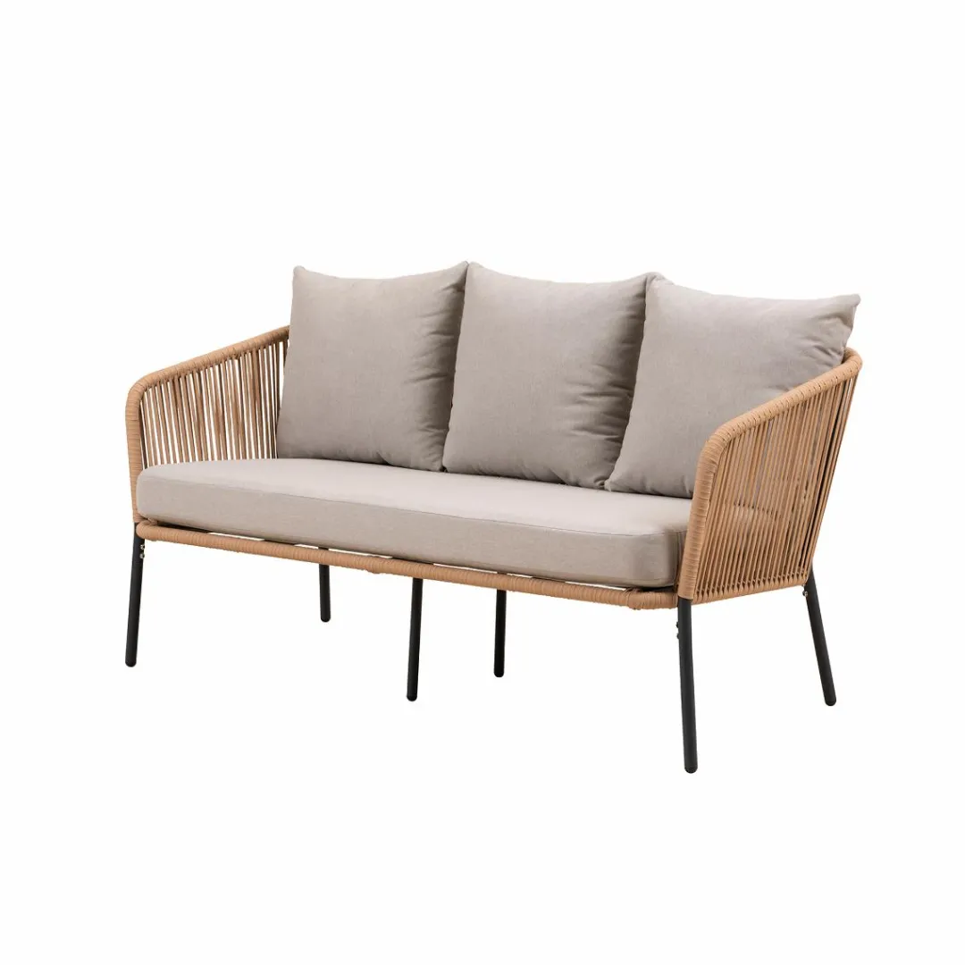 Salon De Jardin<Made in Meubles Salon de jardin gris à cordes 5 places Sayen