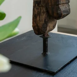 Décoration<Made in Meubles Sculpture en bois et métal Léonie