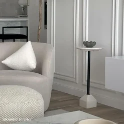 Bout De Canapé & Sellette<Made in Meubles Sellette en marbre Cassiopée