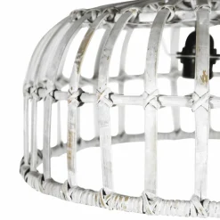 Suspension<Made in Meubles Suspension blanche en bambou Rattan