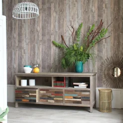 Suspension<Made in Meubles Suspension blanche en bambou Rattan