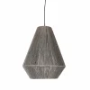 Suspension<Made in Meubles Suspension corde en papier gris Antonin