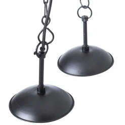 Suspension<Made in Meubles Suspension en métal noire intérieur doré Clémence