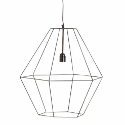 Suspension<Made in Meubles Suspension graphique en métal noir Jim