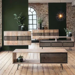 Suspension<Made in Meubles Suspension graphique en métal noir Jim