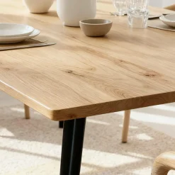 Table À Manger<Made in Meubles Table à manger en bois d'acacia et métal Alan