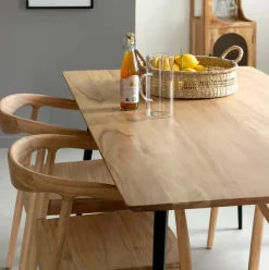 Table À Manger<Made in Meubles Table à manger en bois d'acacia et métal Alan