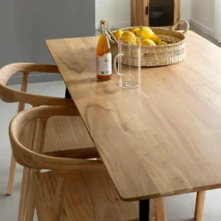 Table À Manger<Made in Meubles Table à manger en bois d'acacia et métal Alan