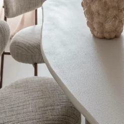 Table À Manger<Made in Meubles Table à manger nuage en bois effet béton blanc Thomas