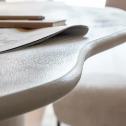 Table À Manger<Made in Meubles Table à manger nuage en bois effet béton blanc Thomas