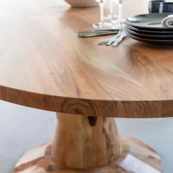 Table À Manger<Made in Meubles Table à manger ovale en bois d'acacia 220 cm Sauge