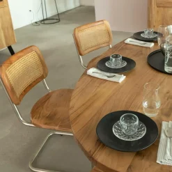 Table À Manger<Made in Meubles Table à manger ovale en bois d'acacia 175 cm Sauge