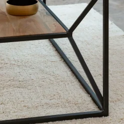 Table Basse<Made in Meubles Table basse à  double plateau en bois d'acacia Flavia