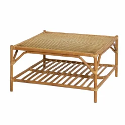 Table Basse<Made in Meubles Table basse carrée en bambou Célestin