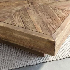 Table Basse<Made in Meubles Table basse carrée en bois recyclé Blaise