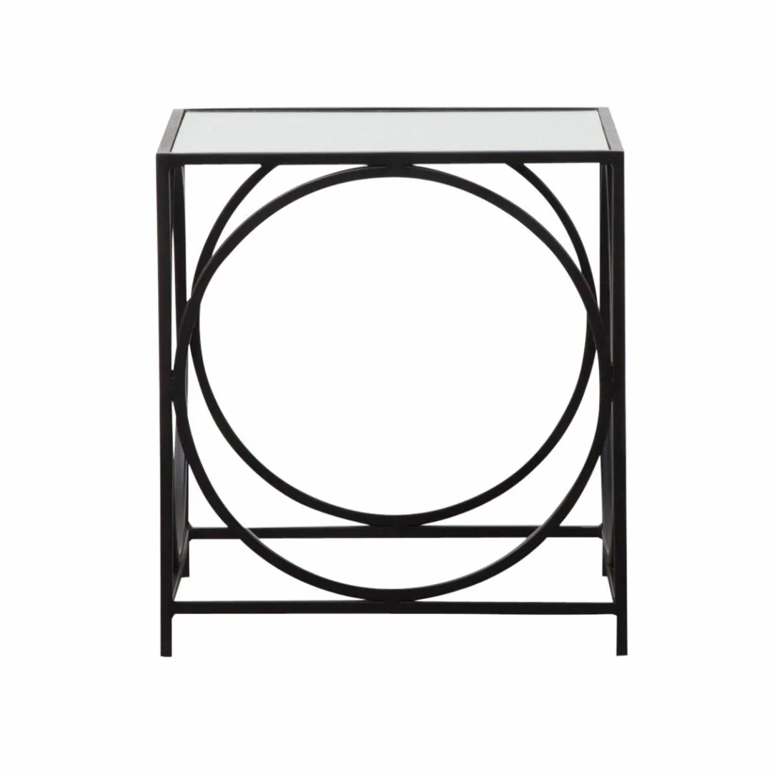 Table Basse<Made in Meubles Table basse carrée en métal noir Zélie