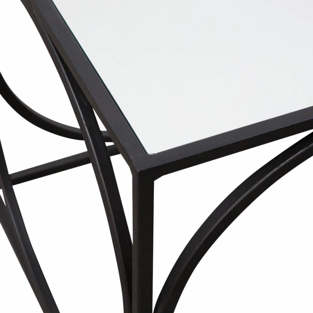 Table Basse<Made in Meubles Table basse carrée en métal noir Zélie