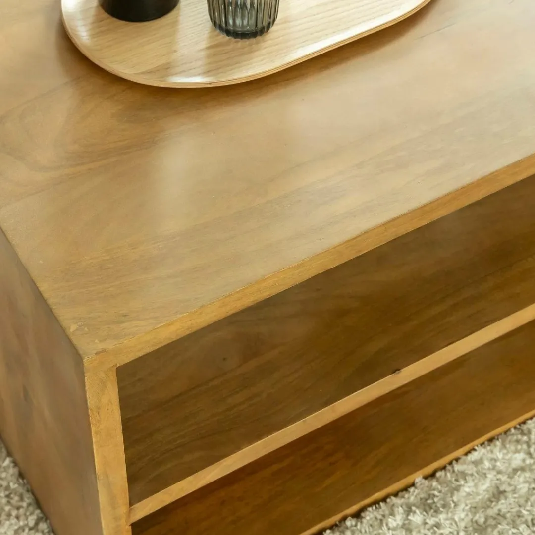 Table Basse<Made in Meubles Table basse design en bois de manguier Alwen