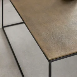 Table Basse<Made in Meubles Table basse en aluminium doré et métal noir Victoria