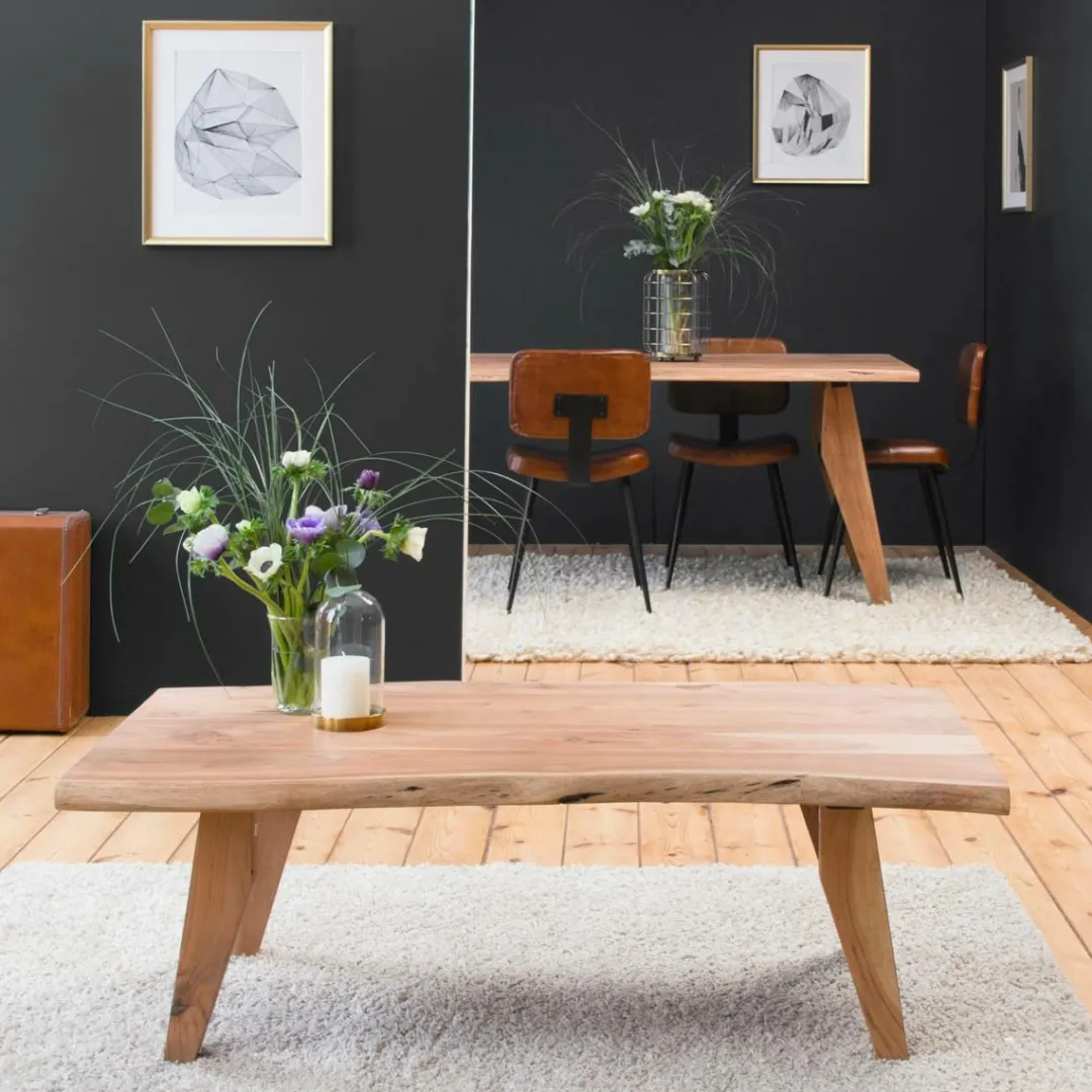 Table Basse<Made in Meubles Table basse en bois d'acacia Tree