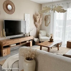 Table Basse<Made in Meubles Table basse en bois d'acacia Tree