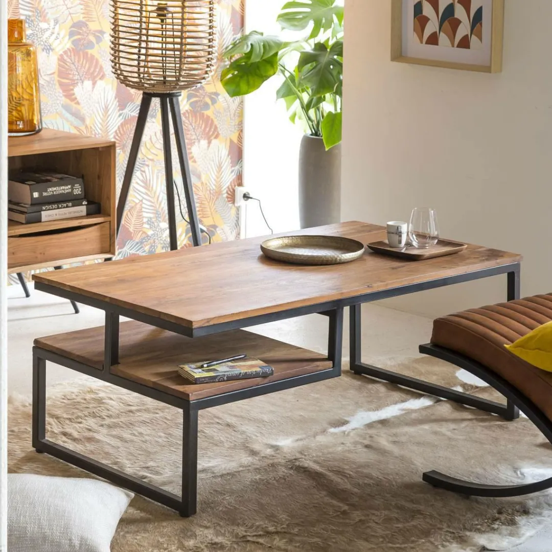 Table Basse<Made in Meubles Table basse en bois d'acacia Havana