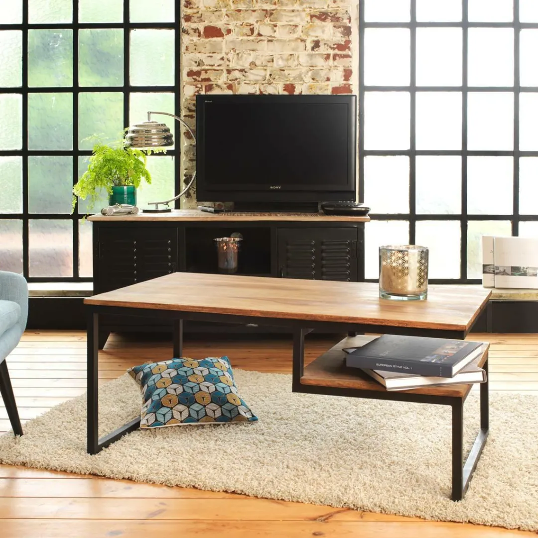 Table Basse<Made in Meubles Table basse en bois d'acacia Havana