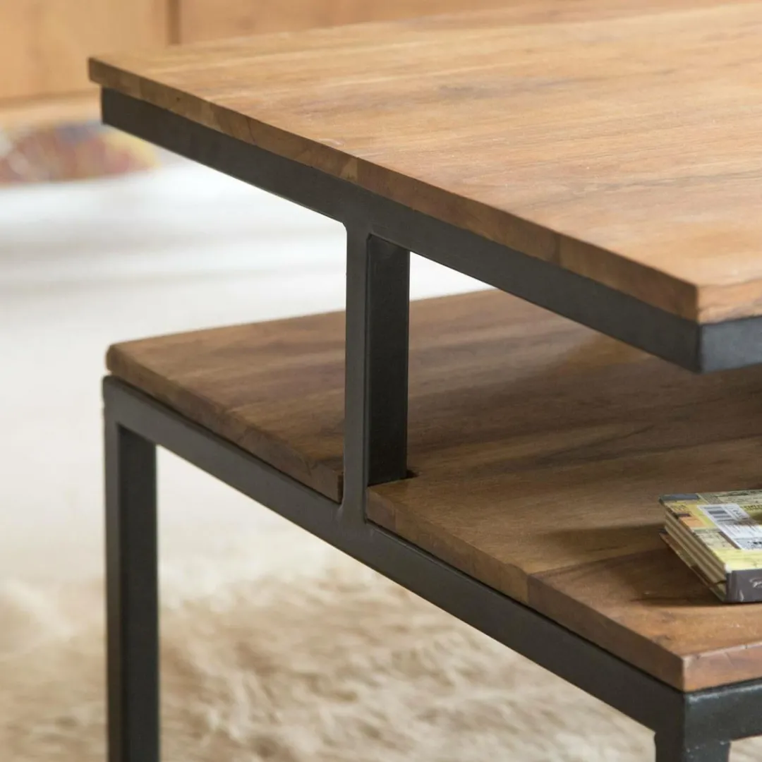 Table Basse<Made in Meubles Table basse en bois d'acacia Havana