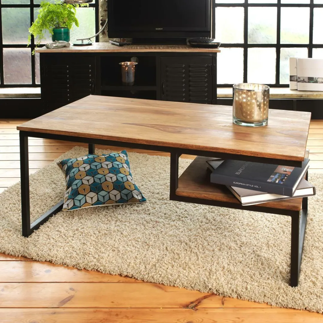 Table Basse<Made in Meubles Table basse en bois d'acacia Havana