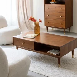 Table Basse<Made in Meubles Table basse en bois d'acacia Emiel