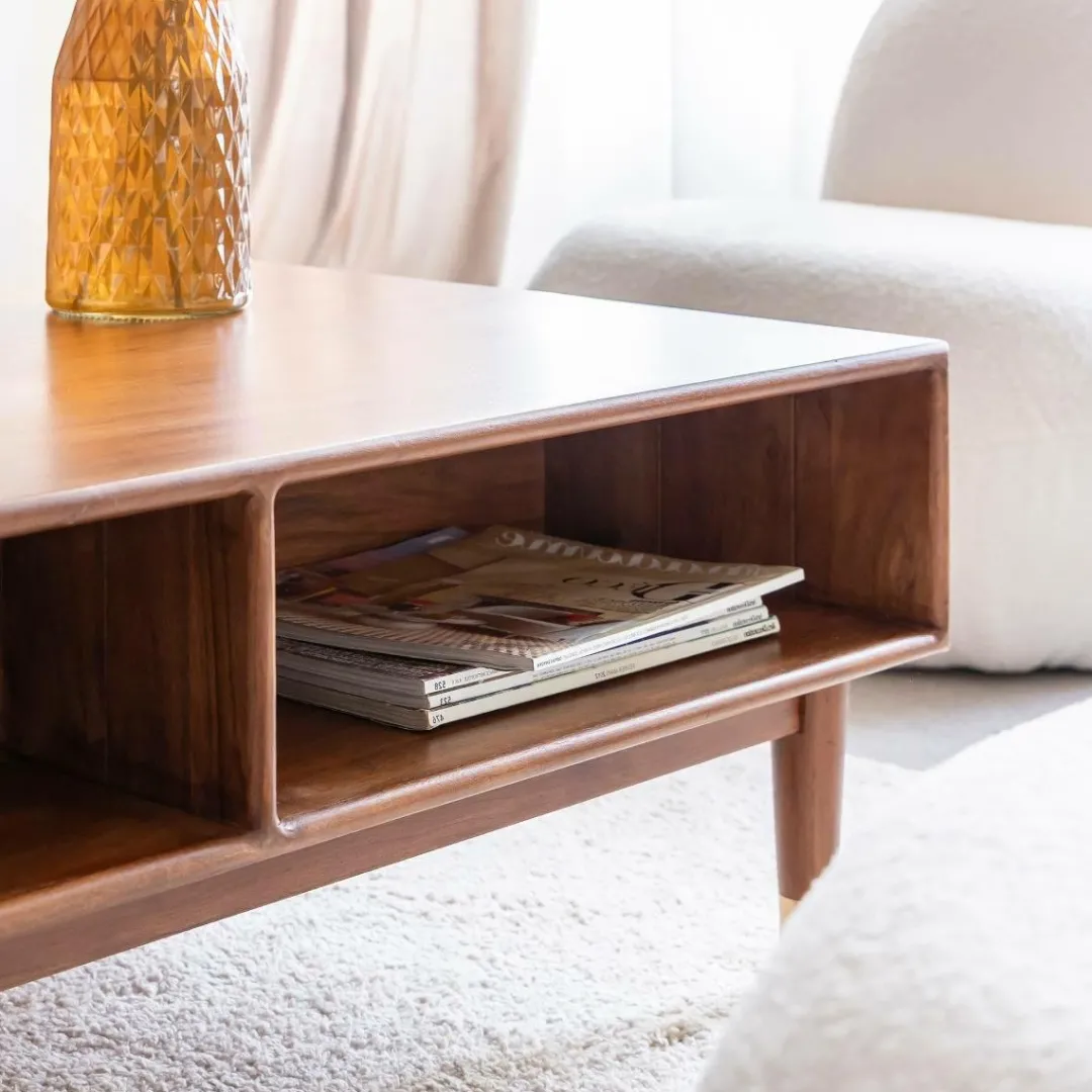 Table Basse<Made in Meubles Table basse en bois d'acacia Emiel