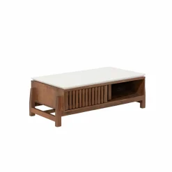 Table Basse<Made in Meubles Table basse en bois d'acacia et terrazzo Kaelis