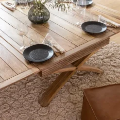 Table Basse<Made in Meubles Table basse en bois de manguier à allonges Luce